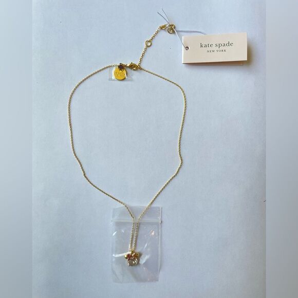 NWT Disney X Kate Spade New York Minnie Pendant Necklace in Silver Jewel - Picture 4 of 6